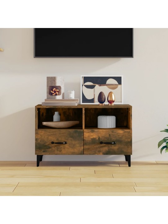 Televizoriaus spintelė, dūminio ąžuolo, 80x36x50cm, mediena