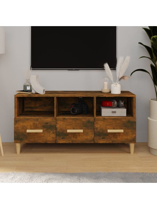Televizoriaus spintelė, dūminio ąžuolo, 102x36x50cm, mediena