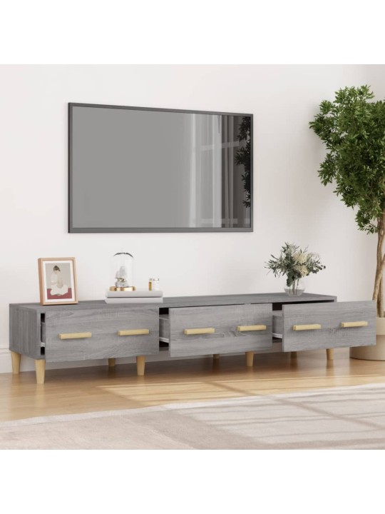 Televizoriaus spintelė, pilka ąžuolo, 150x34,5x30cm, mediena