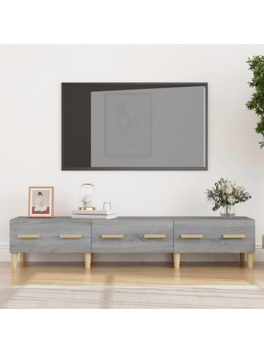 Televizoriaus spintelė, pilka ąžuolo, 150x34,5x30cm, mediena