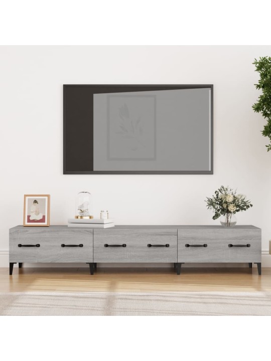 Televizoriaus spintelė, pilka ąžuolo, 150x34,5x30cm, mediena