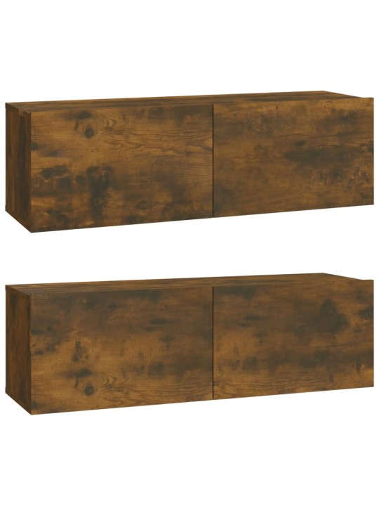 Televizoriaus spintelės, 2vnt., ąžuolo, 100x30x30cm, mediena