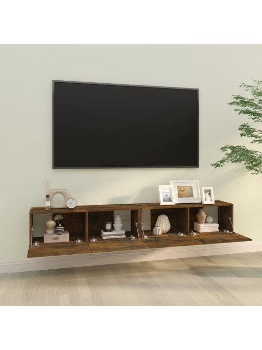 Televizoriaus spintelės, 2vnt., ąžuolo, 100x30x30cm, mediena