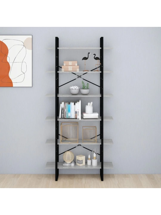 Aukšta spintelė, pilka ąžuolo, 100x30x210cm, apdirbta mediena