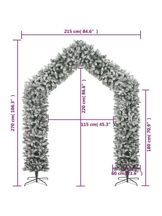 Kalėdinė arka, 270cm, padengta sniegu