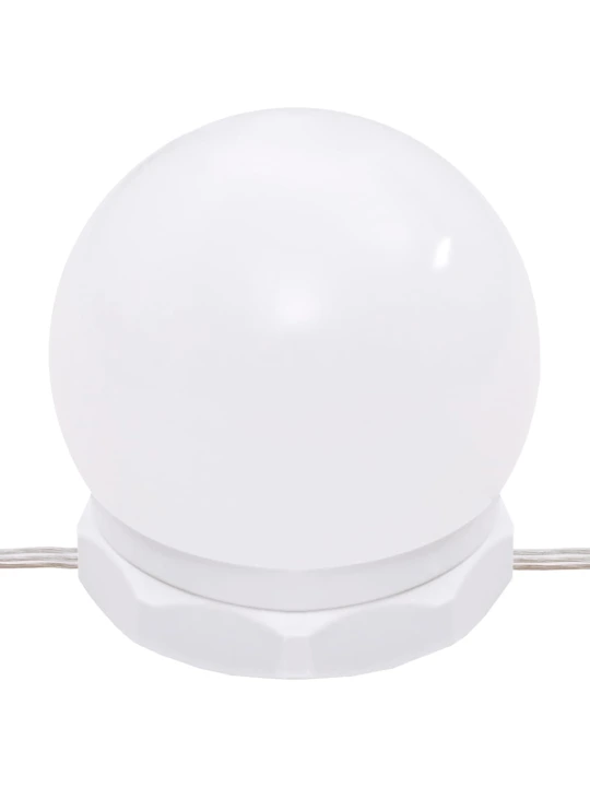 Kosmetinio staliuko komplektas su LED, pilkas ąžuolo, mediena