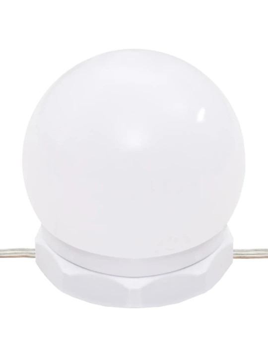 Kosmetinio staliuko komplektas su LED, ąžuolo, apdirbta mediena