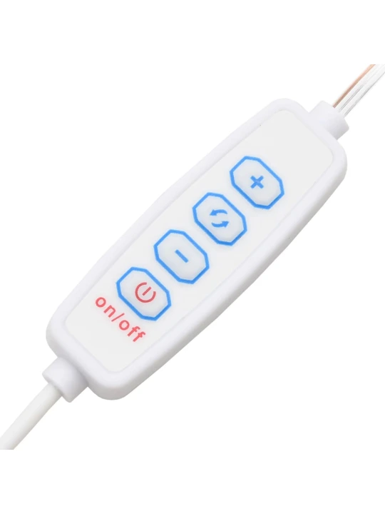Kosmetinio staliuko komplektas su LED, ąžuolo, apdirbta mediena