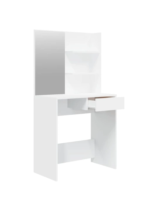 Kosmetinio staliuko komplektas, baltos spalvos, 74,5x40x141cm