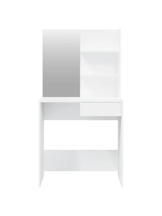 Kosmetinio staliuko komplektas, baltos spalvos, 74,5x40x141cm
