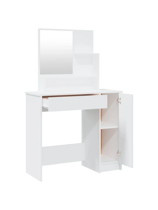 Kosmetinio staliuko komplektas, baltos spalvos, 86,5x35x136cm
