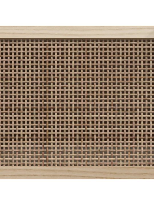 Televizoriaus spintelė, balta, 80x30x40cm, pušis ir ratanas