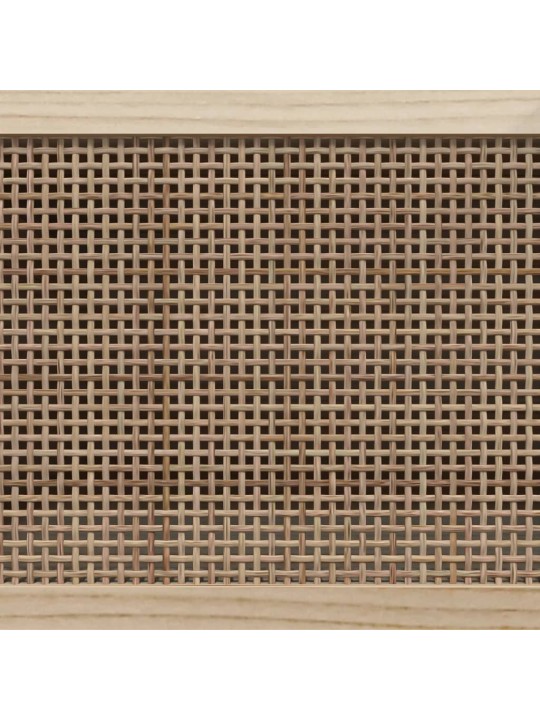 Televizoriaus spintelė, juoda, 80x30x40cm, pušis ir ratanas
