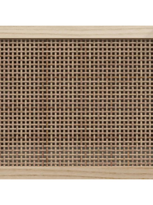 Televizoriaus spintelė, juoda, 105x30x40cm, pušis ir ratanas