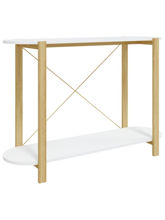 Konsolinis staliukas, baltas, 110x38x75cm, apdirbta mediena