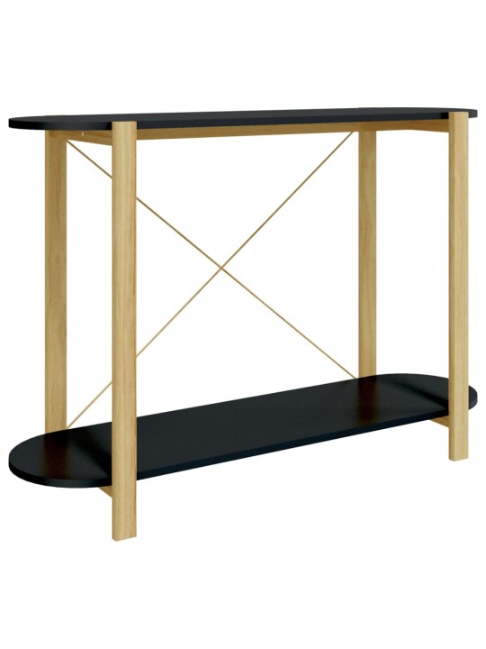 Konsolinis staliukas, juodas, 110x38x75cm, apdirbta mediena