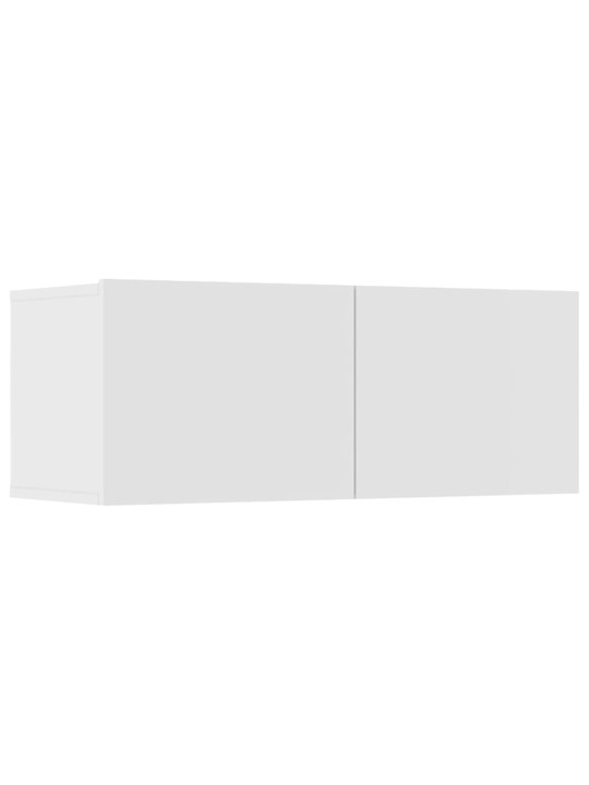 Televizoriaus spintelės, 4vnt., baltos, 80x30x30cm, mediena