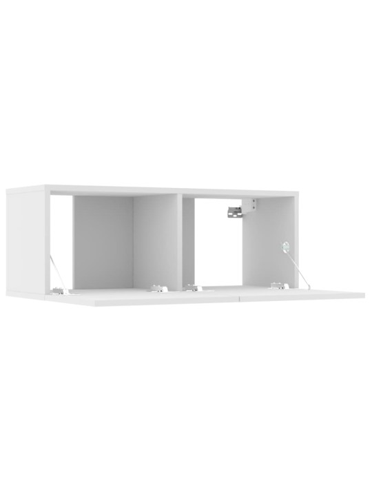 Televizoriaus spintelės, 4vnt., baltos, 80x30x30cm, mediena