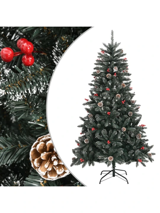Dirbtinė Kalėdų eglutė su stovu, žalios spalvos, 150cm, PVC