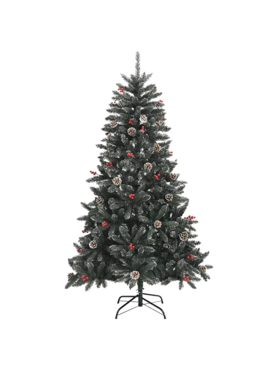 Dirbtinė Kalėdų eglutė su stovu, žalios spalvos, 150cm, PVC