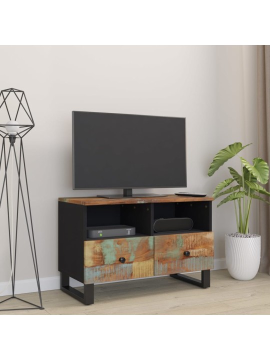 Televizoriaus spintelė, 70x33x46cm, perdirbtos medienos masyvas