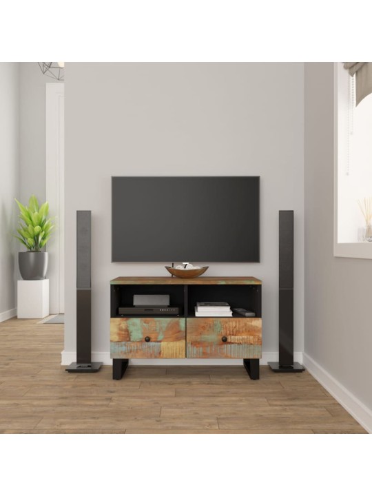 Televizoriaus spintelė, 70x33x46cm, perdirbtos medienos masyvas