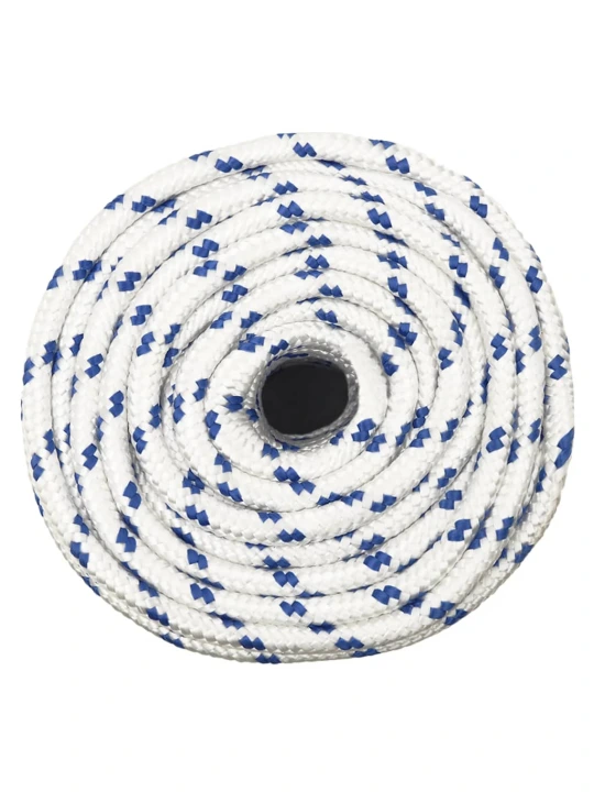 Valties virvė, baltos spalvos, 12mm, 25m, polipropilenas