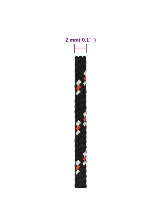 Valties virvė, baltos spalvos, 2mm, 250m, polipropilenas