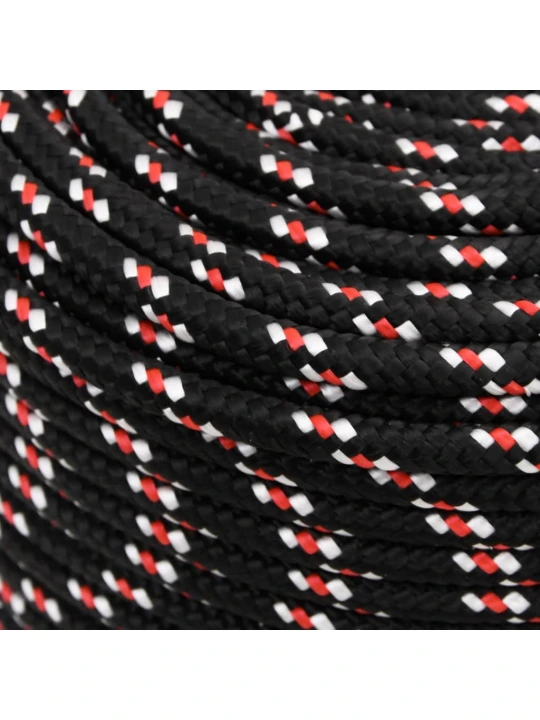 Valties virvė, juodos spalvos, 10mm, 25m, polipropilenas