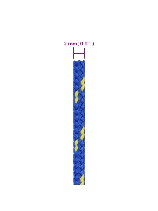 Valties virvė, mėlynos spalvos, 2mm, 500m, polipropilenas