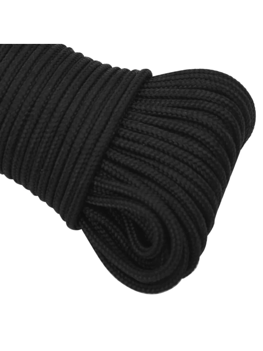 Valties virvė, visiškai juoda, 4mm, 50m, polipropilenas
