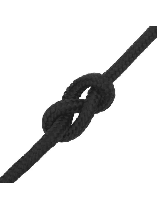 Valties virvė, visiškai juoda, 14mm, 100m, polipropilenas