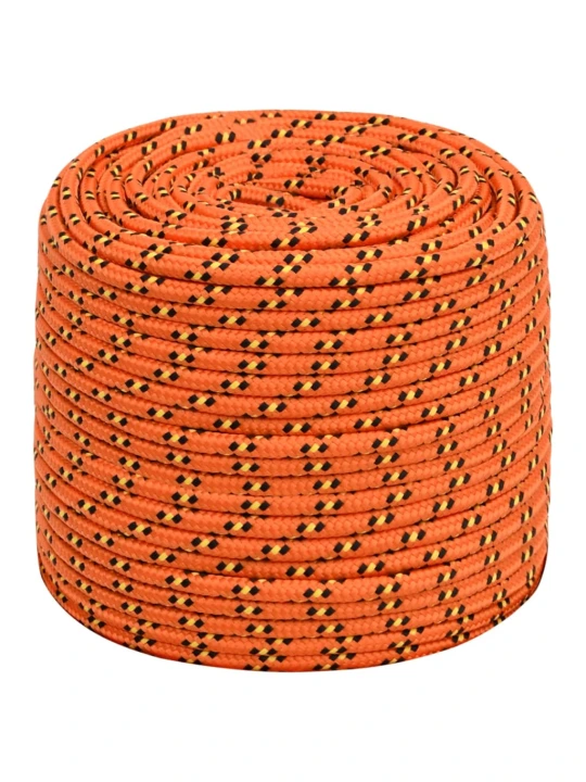Valties virvė, oranžinės spalvos, 8mm, 25m, polipropilenas