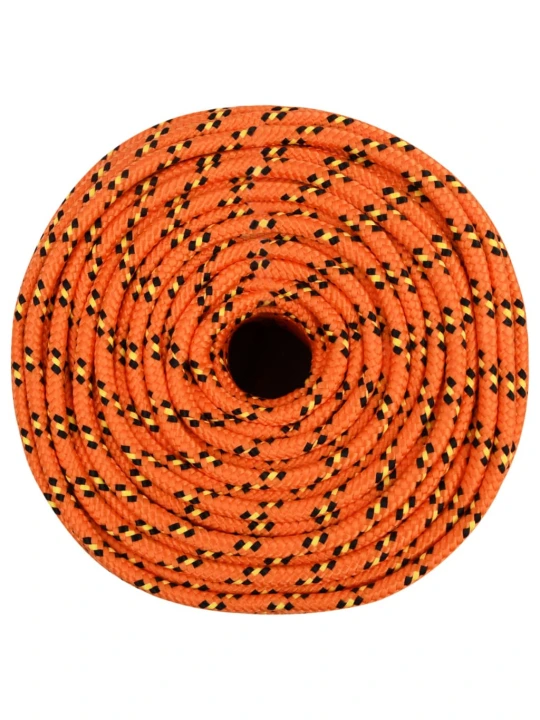 Valties virvė, oranžinės spalvos, 8mm, 25m, polipropilenas