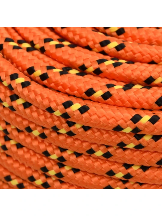 Valties virvė, oranžinės spalvos, 8mm, 25m, polipropilenas