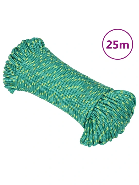 Valties virvė, žalios spalvos, 5mm, 25m, polipropilenas