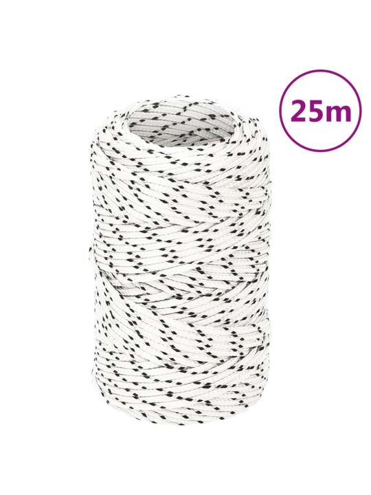 Pinta valties virvė, baltos spalvos, 2mmx25m, poliesteris