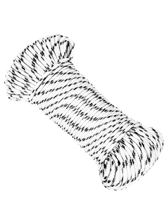 Pinta valties virvė, baltos spalvos, 4mmx25m, poliesteris