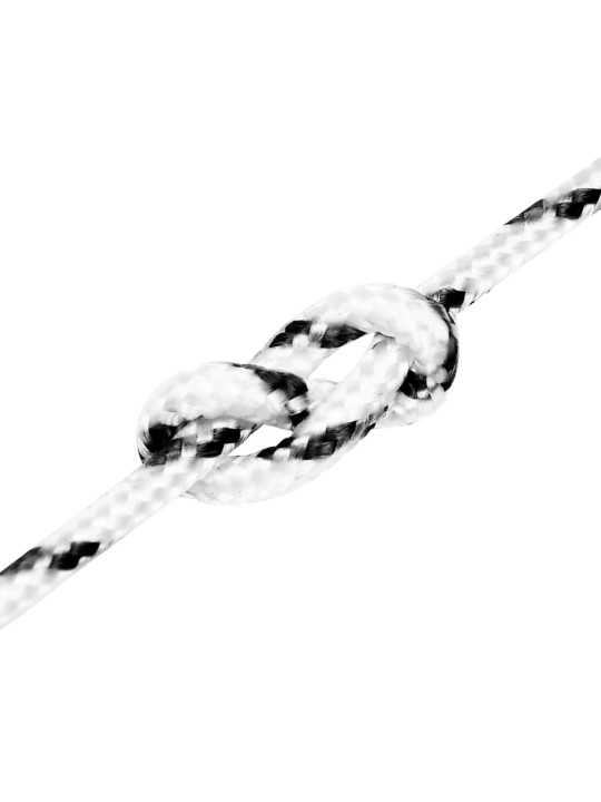 Pinta valties virvė, baltos spalvos, 5mmx50m, poliesteris