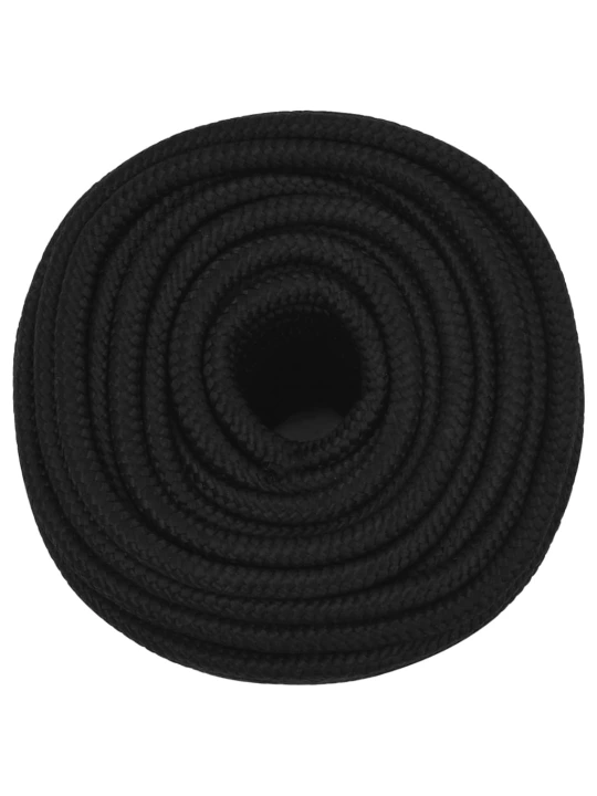 Darbo virvė, juodos spalvos, 12mm, 25m, poliesteris