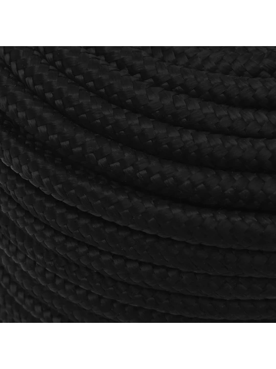 Darbo virvė, juodos spalvos, 12mm, 25m, poliesteris