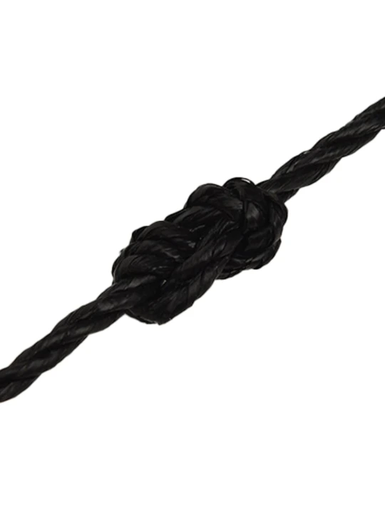 Darbo virvė, juodos spalvos, 6mm, 250m, polipropilenas