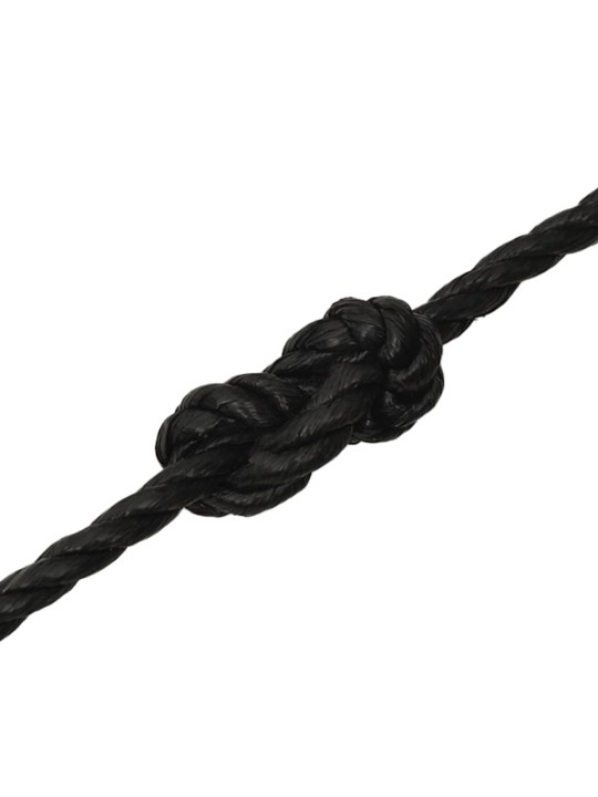 Darbo virvė, juodos spalvos, 12mm, 50m, polipropilenas