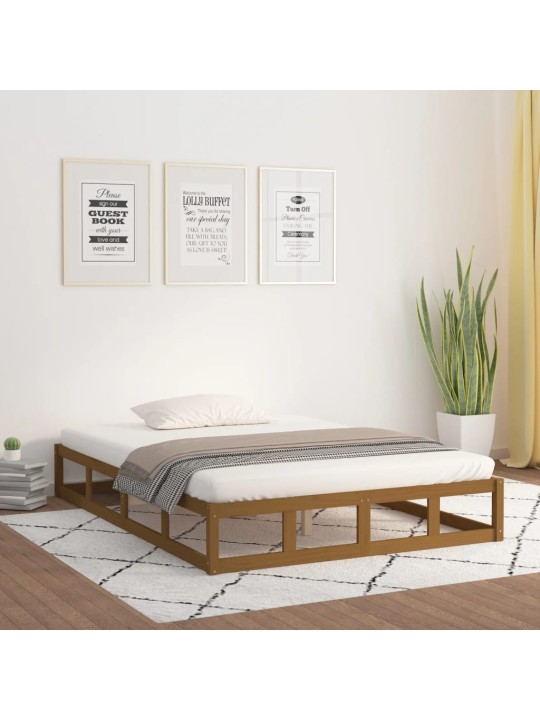 Lovos rėmas, medaus rudos spalvos, 200x200cm, medienos masyvas