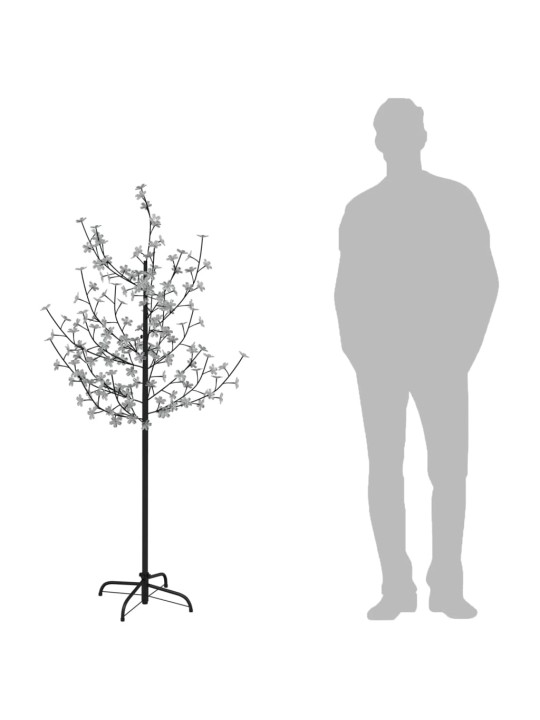 LED medis su vyšnių žiedais, 150cm, 120 šiltų baltų LED