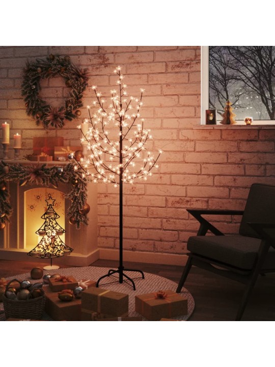 LED medis su vyšnių žiedais, 150cm, 120 šiltų baltų LED