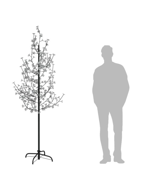 LED medis su vyšnių žiedais, 220cm, 220 šiltų baltų LED