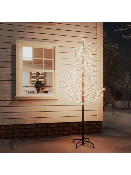 LED medis su vyšnių žiedais, 220cm, 220 šiltų baltų LED