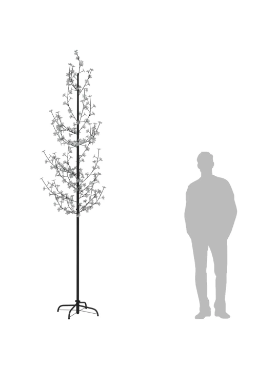 LED medis su vyšnių žiedais, 300cm, 368 šiltos baltos LED