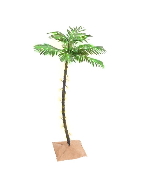 Palmė su 72 šiltomis baltomis LED lemputėmis, 120cm